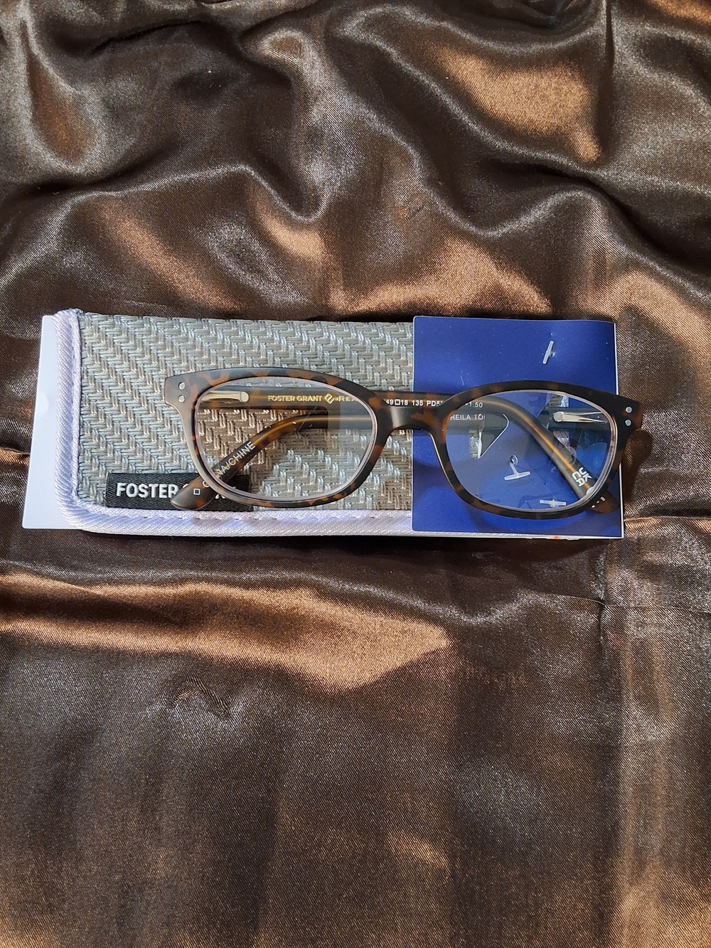 Foster Grant Blue Light e-Readers +1.50 Sheila Tortoise NWT